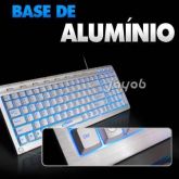 Teclado Iluminado Everglide Dktboard Aluminum Silver